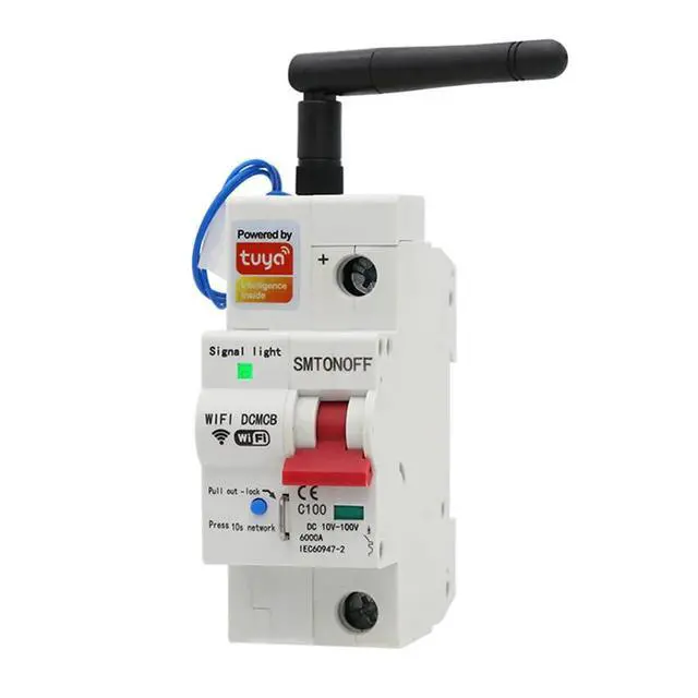 Alt view image 3 of 6 - Tuya Smart Life DC Smart Circuit Breaker 12V 24V 48V Overload Short Circuit Protection For Alexa Google Home