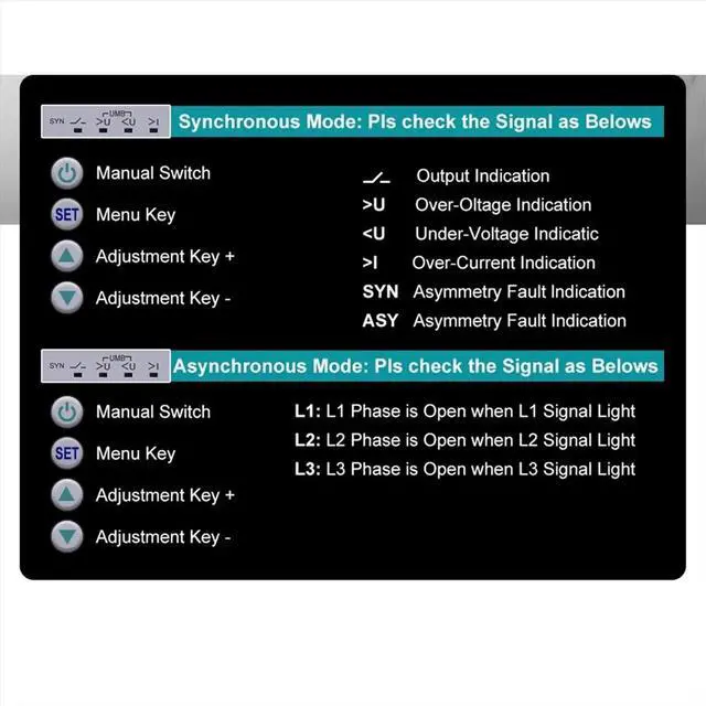 Alt view image 2 of 3 - Din Rail 63A over Under Voltage Current Limit Protection Relay Protector ASYNC Synchronous Asynchronous
