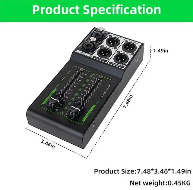 Alt view image 2 of 3 - 2X Passive Volume Controller No Noise Input And Output Sound Lossless Mixer Volume Adjustment Controller