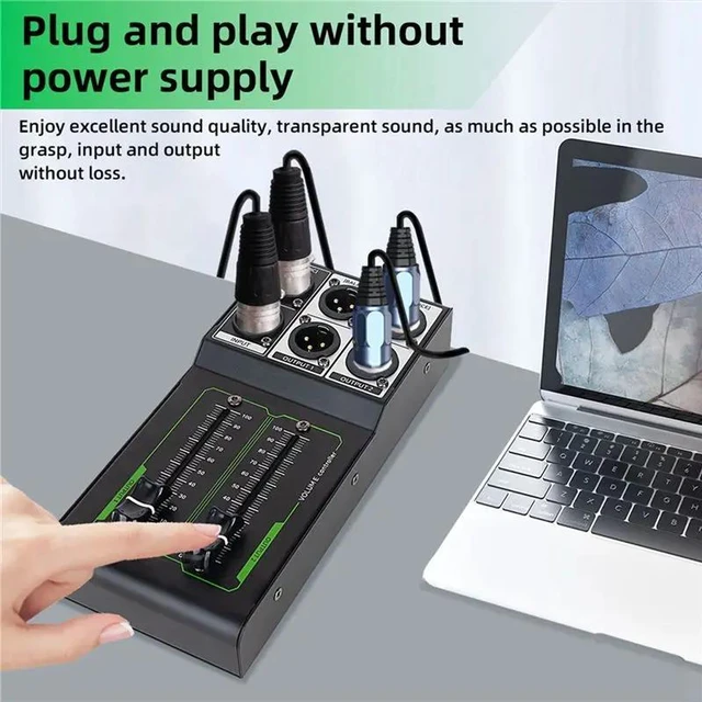 Alt view image 3 of 3 - 2X Passive Volume Controller No Noise Input And Output Sound Lossless Mixer Volume Adjustment Controller
