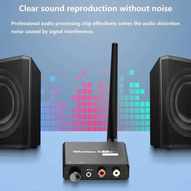Alt view image 2 of 3 - Audio Transmitter and Receiver, 2.4GHz Hi-Fi Audio Adapter Kit, 160FT/50M Distance Transmission
