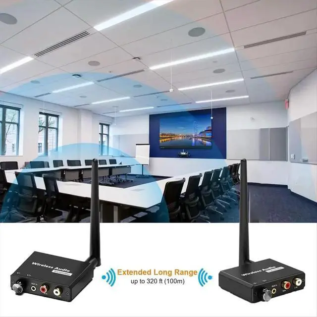 Alt view image 3 of 3 - Audio Transmitter and Receiver, 2.4GHz Hi-Fi Audio Adapter Kit, 160FT/50M Distance Transmission