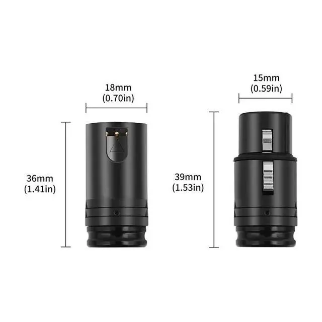 Alt view image 2 of 3 - 16X Male & Female Compact XLR Microphone Solder Adapter Adjustable 90° 3Pin XLR Solder Connector 3 PIN XLR Ends