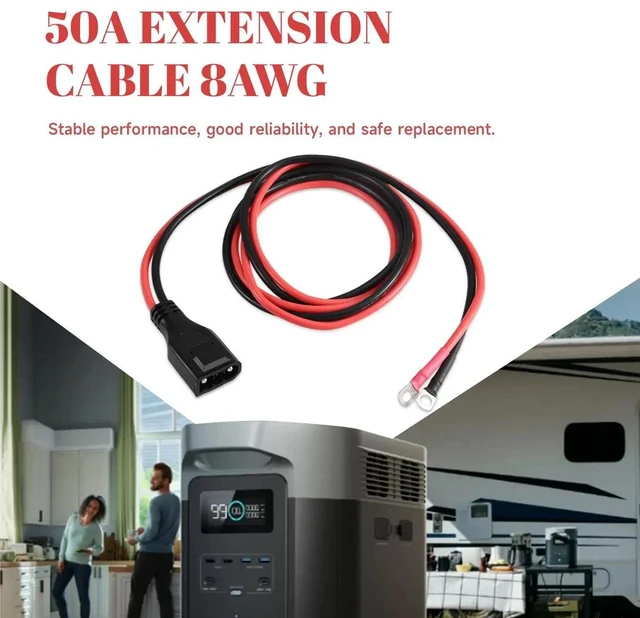 Alt view image 3 of 3 - 50A Extension Cable 8AWG,Expansion Adapter Cable for , for Additional Cable 2m