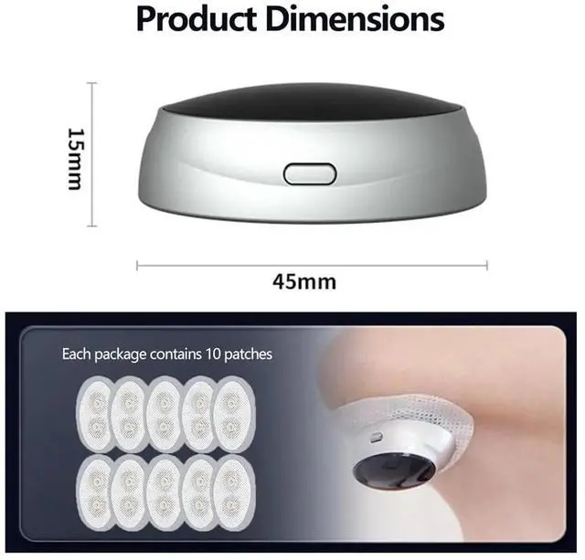 Alt view image 2 of 3 - Deep Sleep Training Device Intelligent Throat Massager with Replacement Disposable Gel Patches Improving Sleep