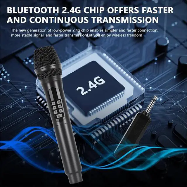 Alt view image 2 of 3 - 2.4G Microphone Handheld Microphone with Receiver for Singing Wedding Speech
