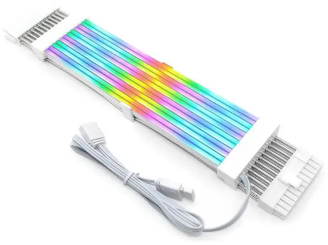 Alt view image 2 of 3 - ARGB Extension Cable Strimer Plus ATX 24Pin PCI-E Soft Silicone Bendable 5V ARGB Neon Line