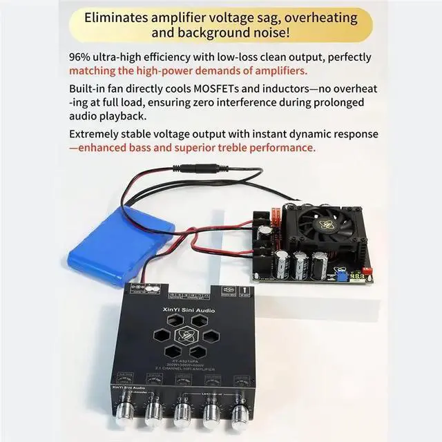 Alt view image 2 of 3 - Adjustable DC-DC Boost Converter Module 900W 30A DC 8-32V Step-Up Power Supply Audio Amplifier Voltage Regulator