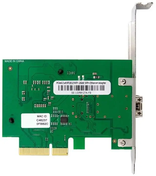 Main image of PCIe 4.0 X4 10G + Network Card RTL8127ATF Single Port Fiber Ethernet Adapter for NAS Server Win10/11