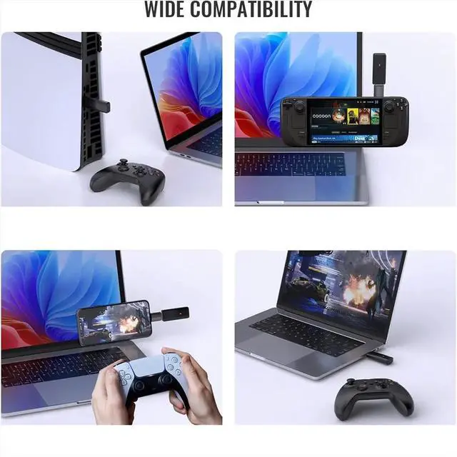 Main image of Controller Adapter Converter for and PC,for ///Switch Controllers Compatible,Supports All Games
