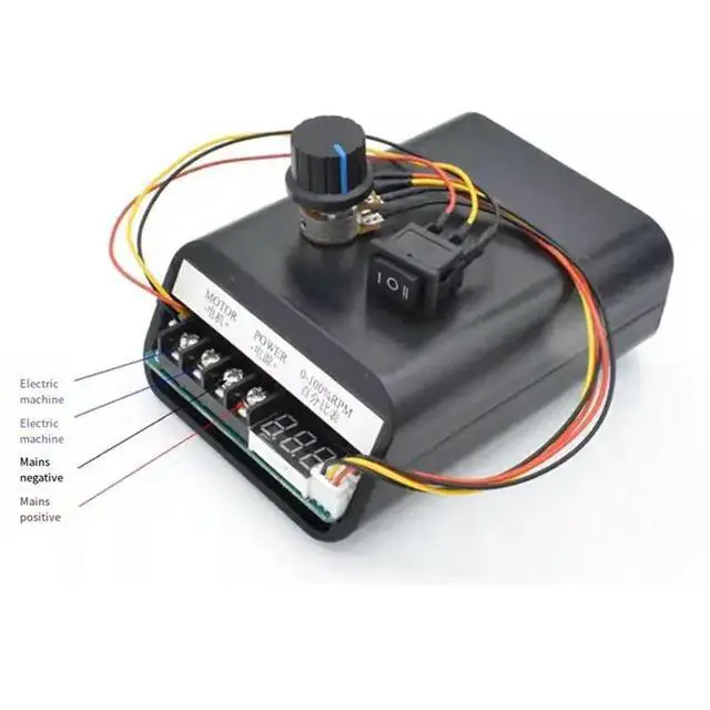 Alt view image 2 of 3 - 3X DC 10-55V 60A PWM Motor Speed Controller 0-100% RPM LED Digital Adjustable CW CCW Forward Reverse