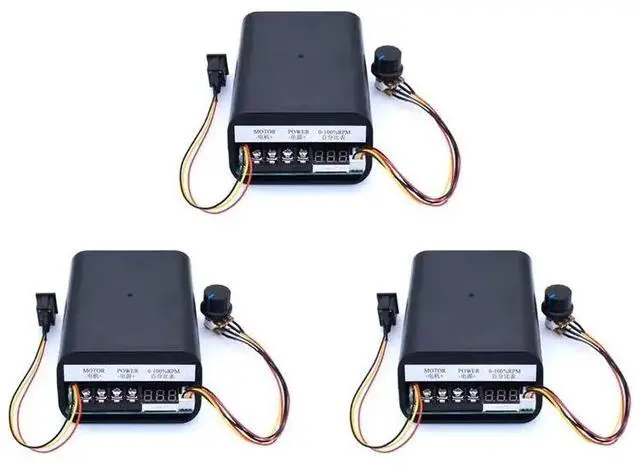 Main image of 3X DC 10-55V 60A PWM Motor Speed Controller 0-100% RPM LED Digital Adjustable CW CCW Forward Reverse