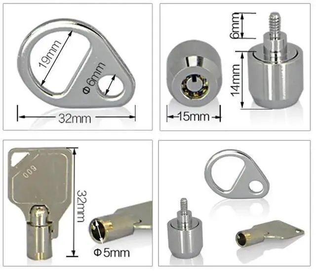 Alt view image 3 of 6 - 10X Desktop Computer Lock Computer Case Lock Lock For Internet Cafe Office Management Lock
