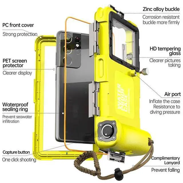Alt view image 2 of 3 - Universal 6.9 Inch Waterproof Phone Case, Multi-Functional,Durable IP68, Professional Diving Photography Protector