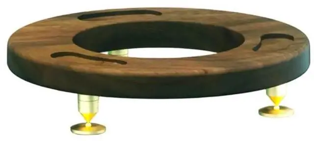 Alt view image 3 of 3 - Audio Black Walnut Wood Desktop Stand Speaker Bracket Holder Shock Mount for 4 Bluetooth Speaker
