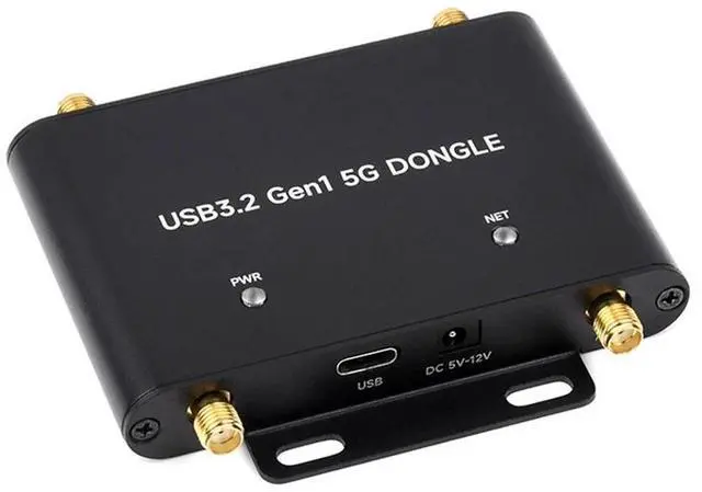 Alt view image 3 of 3 - USB 3.2 Gen1 5G DONGLE Expansion Board with 4 Antennas Aluminum Alloy Shell Supports M.2 Key B Interface