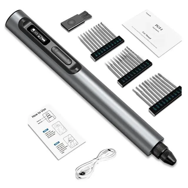 Alt view image 3 of 3 - Cordless Engraving Pen Kit 5-Speed Adjustment Mini Drill for Wood Jewelry Metal Glass Pet Nails File