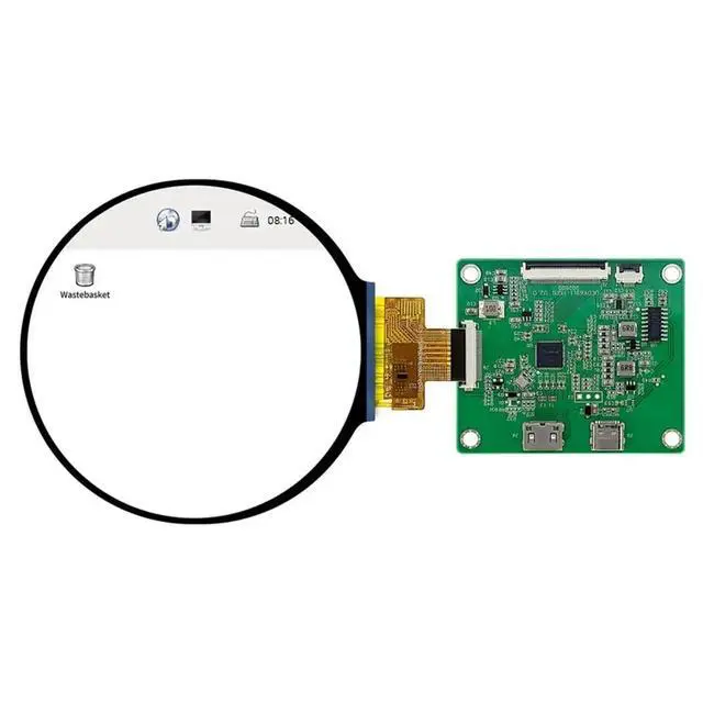 Alt view image 2 of 3 - DSI TFT LCD Round Display with -Compatible Driver Board IPS HD Circular Screen for 5/4B 2.1" 480x480