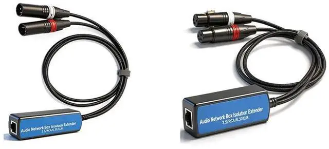 Alt view image 3 of 3 - 2-Channel XLR to RJ45 Network Cable Extender Audio Network Box Isolation Extender 500 Meters Transmission Male + Female