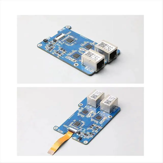 Alt view image 3 of 3 - MP2.5GD for Rasbperry Pi 5 PCIE to Dual 2.5G Ethernet HAT RTL8125 Expansion Board Support for RPi OS and