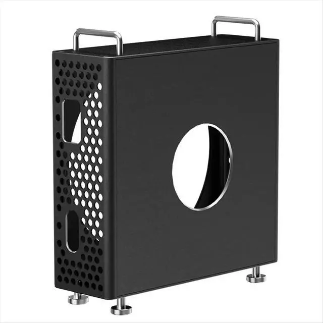 Alt view image 3 of 3 - For Mini / Pro Aluminum Alloy Vertical Stand with Heat Dissipation Dustproof Shockproof Protective Case