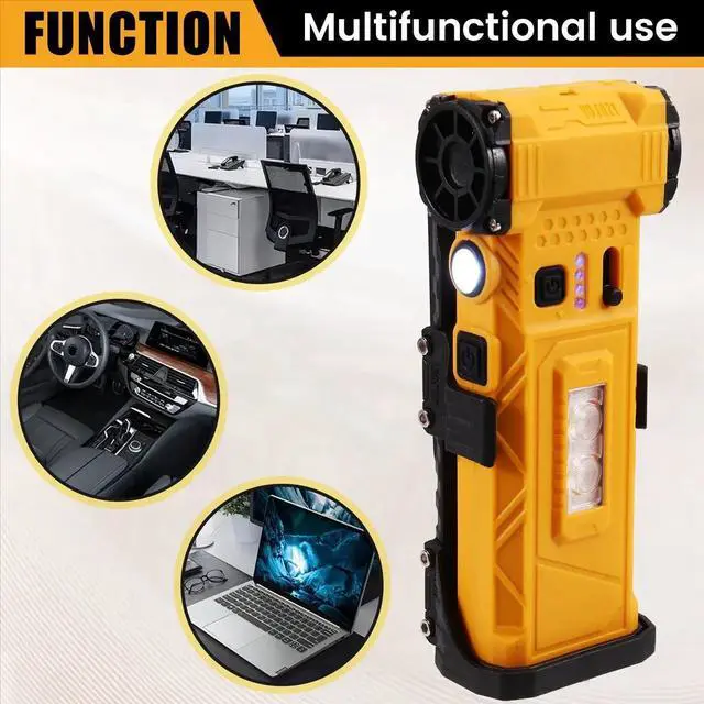 Main image of Handheld Fan with Light 110000RPM Adjustable Speed Hair Dryer Vacuum Cleaner Air Dust Blower Brushless Motor B