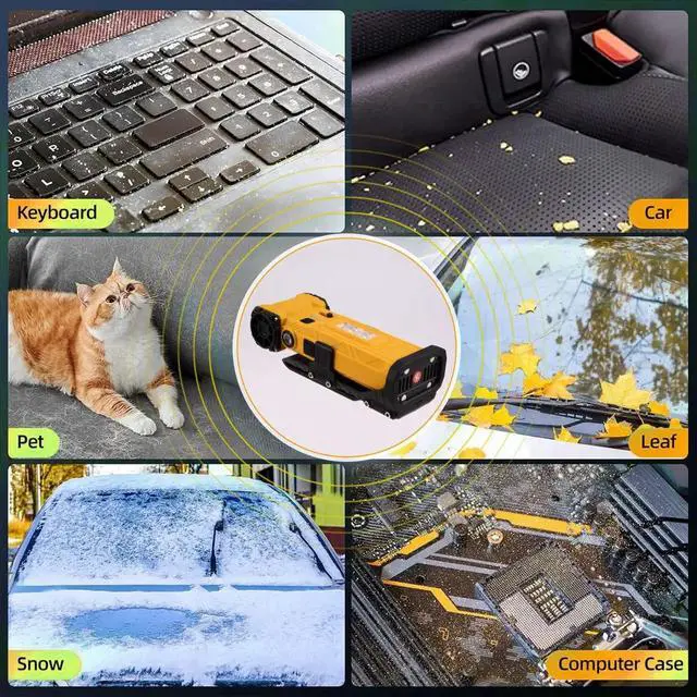 Alt view image 3 of 3 - Handheld Fan with Light 110000RPM Adjustable Speed Hair Dryer Vacuum Cleaner Air Dust Blower Brushless Motor B