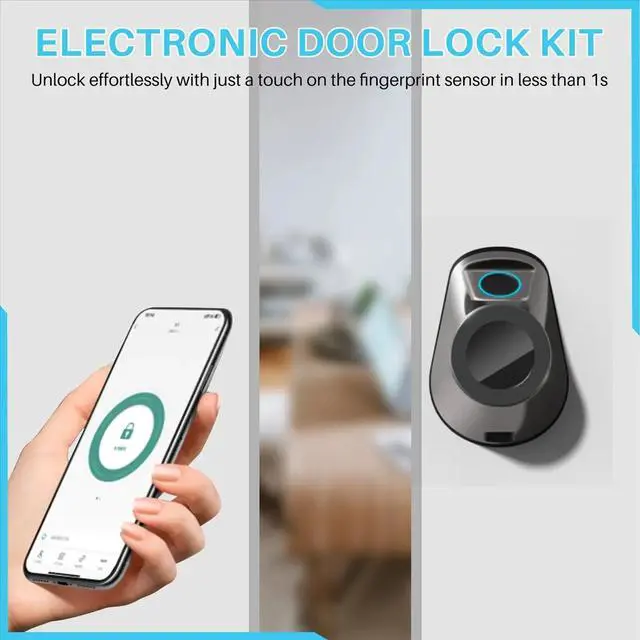 Alt view image 2 of 3 - Electronic Door Lock for Tuya Intelligent Lock Keyless Entry Digital Door Lock Smart Deadbolt with Fingerprint