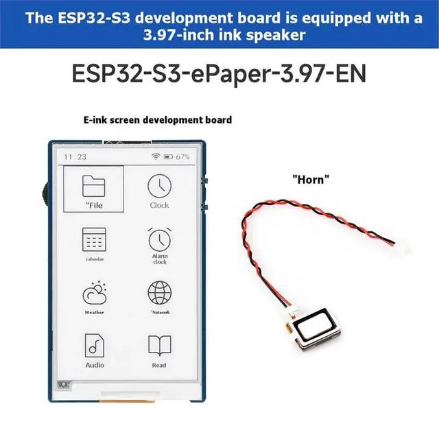 Alt view image 3 of 3 - 3.97-Inch Black White Ink Screen - Development Board Supports /Bluetooth 800x480 PCF85063 RTC Clock