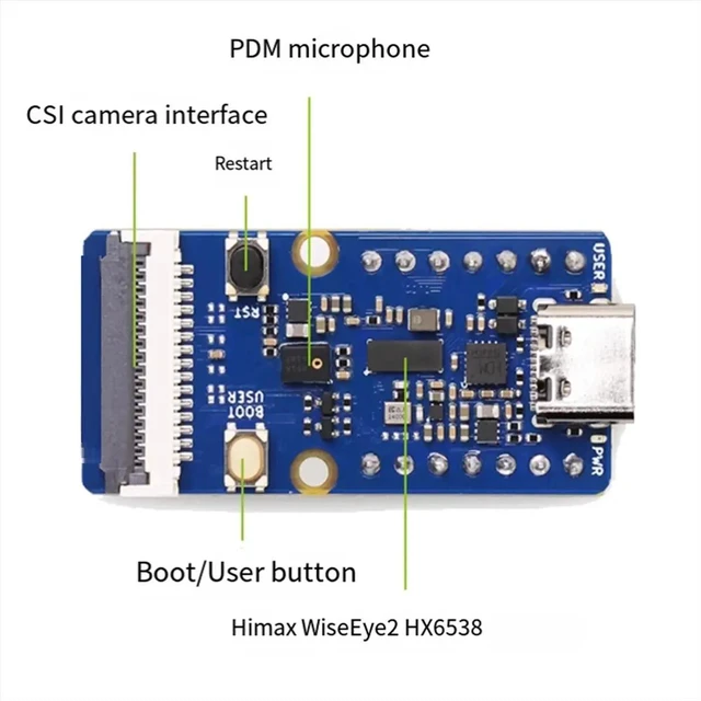 Alt view image 3 of 3 - - Vision AI Module V2 Module - Arm -M55 & Ethos-U55, TensorFlow and PyTorch Supported, for ,ESP32C3