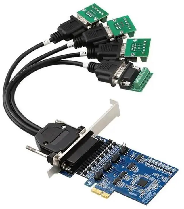 Main image of PCI-E to RS485/422 Expansion Card Industrial-Grade Serial Card Converter with Voltage Suppression Protector,2 Ports