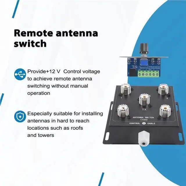 Main image of Coaxial Remote Antenna Switch 1.8Mhz-60Mhz 500W PEP Forhigh-Power Transmission Scenarios Radio Stations Andamateur R