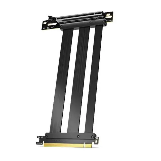 Alt view image 3 of 3 - PCIe 5.0 X16 Riser Cable Compatible with PCIe 5.0 GPU 90 Degree Slot GPU Extension for 5090 25CM