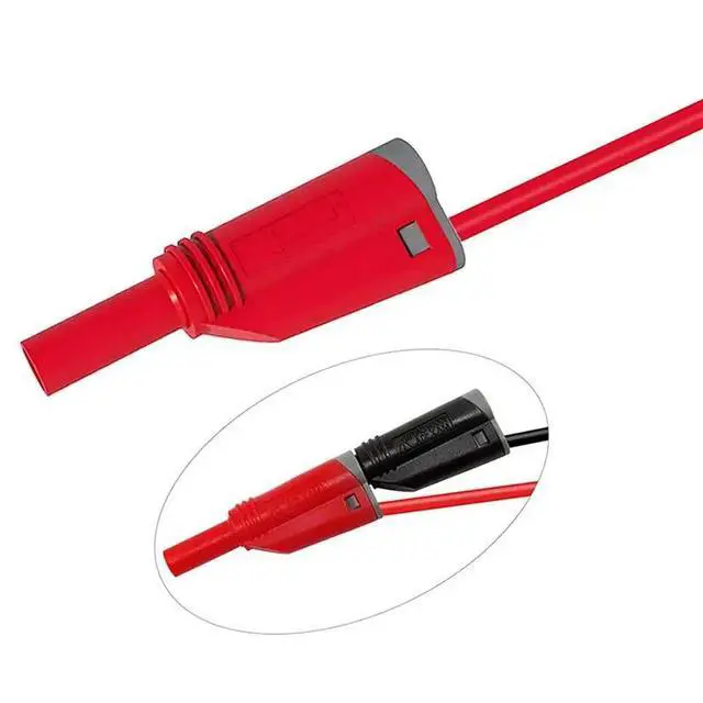 Alt view image 2 of 3 - 20PCS Banana Plug Silicone Test Leads 4Mm Fully Insulated Safety Shrouded Stackable Banana Plug Extension Cable