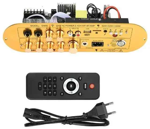 Main image of D900 Bluetooth 5.0 50W+ 50W+ 100W 2.1 Channel Amplifier Board Hifi Subwoofer Audio AMP For Car Home Karaoke Speaker-EU EU P