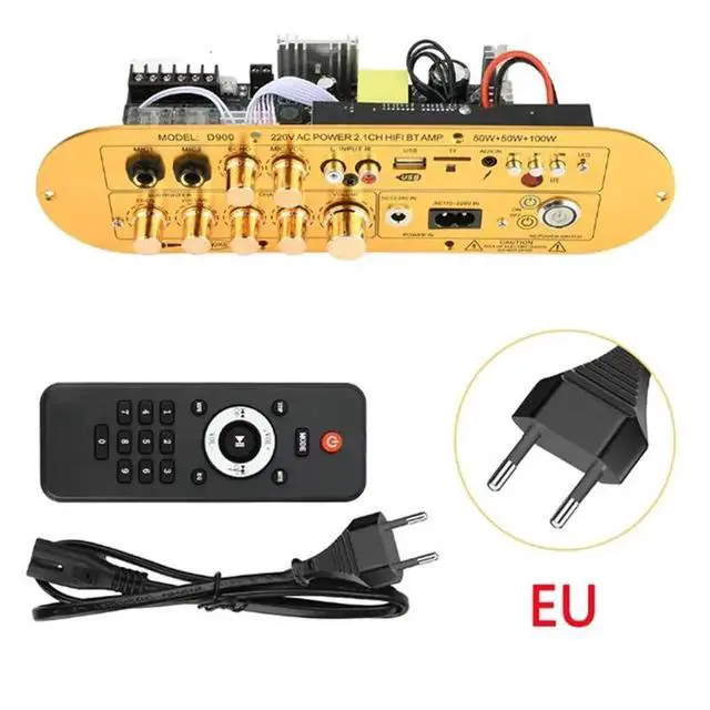 Alt view image 3 of 3 - D900 Bluetooth 5.0 50W+ 50W+ 100W 2.1 Channel Amplifier Board Hifi Subwoofer Audio AMP For Car Home Karaoke Speaker-EU EU P