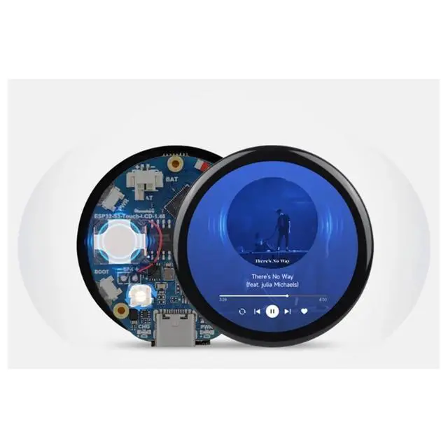 Alt view image 3 of 3 - Development Board 1.46inch Round LCD 1.46inch Display 412x412 QMI8658 Sensor/MIC/SD/MP3 Audio with Cover Panel
