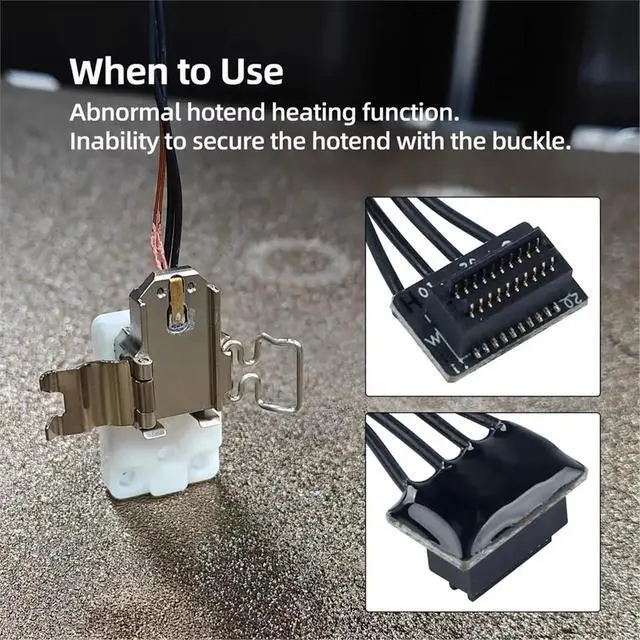 Alt view image 2 of 3 - Right and Left Hotend Heating Assembly for H2D Smooth Filament Extrusion and for H2D 3D Printer Parts
