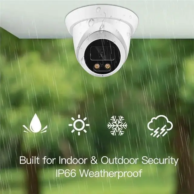 Alt view image 2 of 3 - IDUD AI Powered 8MP POE CCTV IP Camera Double Light H. 265 Built-In MIC Support ONVIF/NTP/DHCP Radiator Night Vision 2.8MM