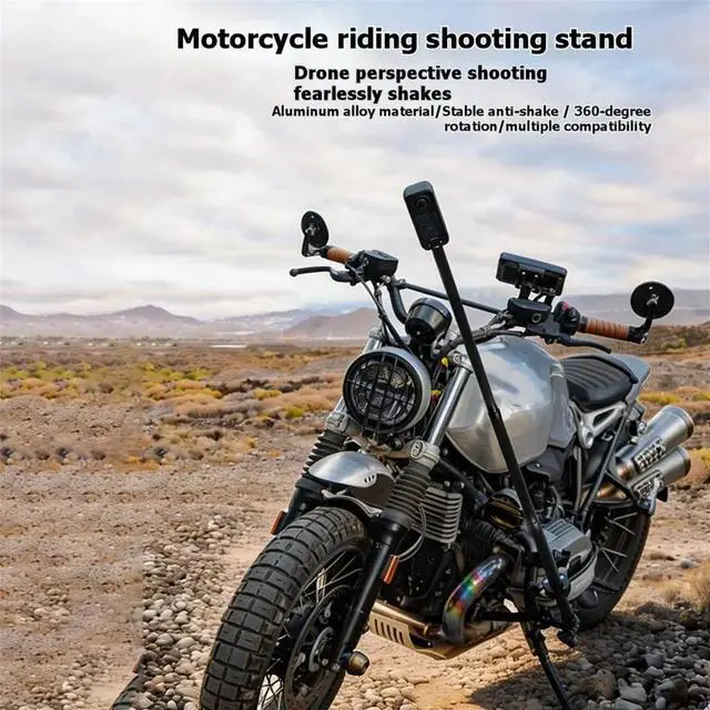 Main image of For X4 Motorcycle Selfie Stick for Action Camera for ONE R Mount 1.1m Extension Rod
