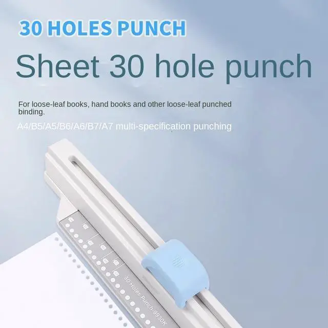Alt view image 3 of 3 - 30 Holes Punchersliding Light Duty Paper Punch A4 B5 A5 A6 B6 A7 B7 Large Capacity 5 Sheets Hole Punch Paper Punch