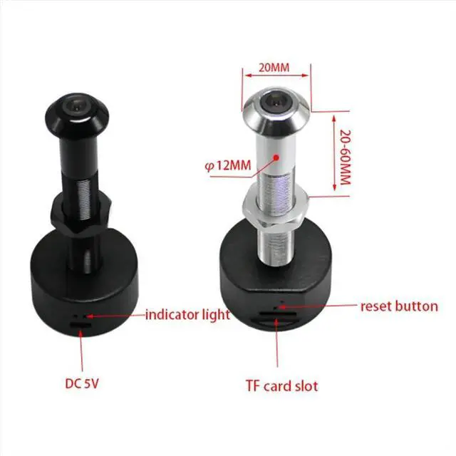 Main image of Tuya Diameter 12MM Wide Angle Fisheye Dual Frequency Door Eye Silver+Black