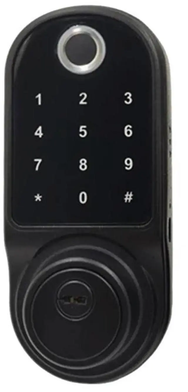Alt view image 3 of 3 - Smart Door Lock Can Be Operated By Fingerprint Sensor, Remote Intercom App, Smart Door Lock