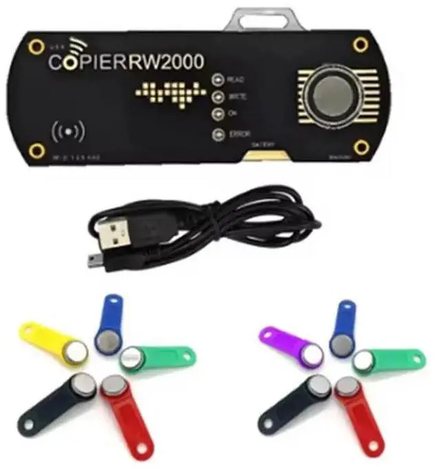 Main image of RFID Duplicator Copier Reader Writer TM RW2000& TM1990 Ibutton DS-1990A For 125Khz EM4305 EM4100 Key Tags Card Copying