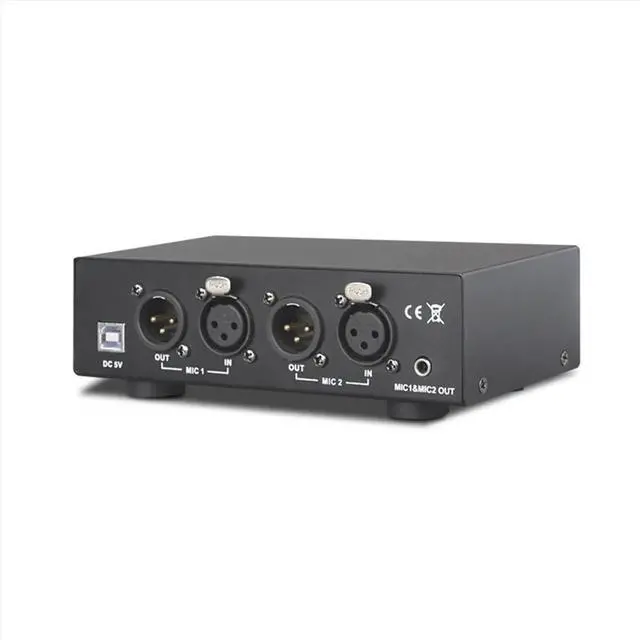 Alt view image 2 of 3 - 2 Channel 48V Phantom Power Supply, Universal Compact Phantom Power for Condenser Microphone Music Recording Equipment