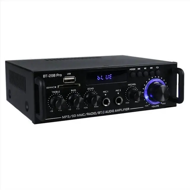Alt view image 2 of 3 - Amplifier Bt 298 Pro Home Theater Amplifier Karaoke Dual Channel Stereo Bluetooth 5.0 Maximum 800W Upgrade EU Plug