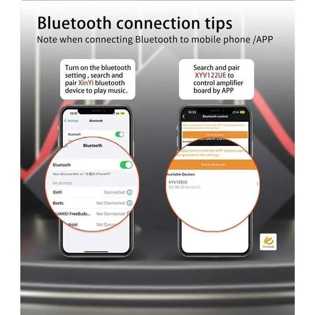 Alt view image 2 of 3 - XY-DP600H 2.1 Channel Bluetooth Amplifier Board 300Wx2 Subwoofer DC 19-51V Support Bluetooth AUX U Disk FLAC APE MP3