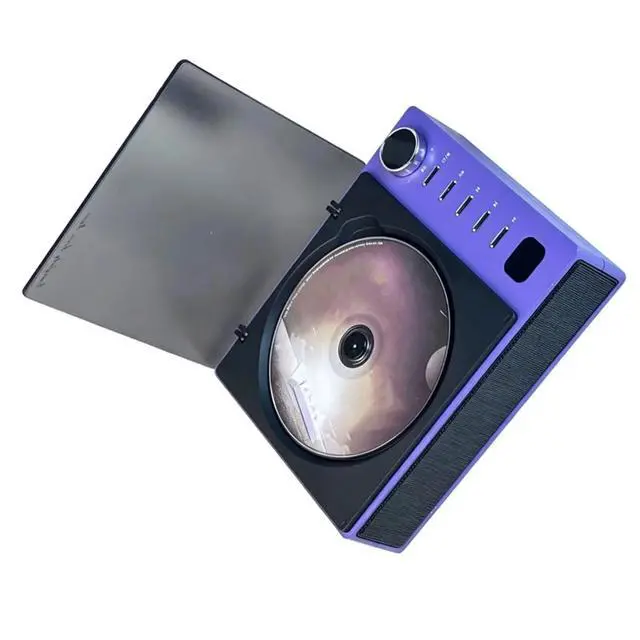 Alt view image 2 of 3 - CD Player Personal Desktop CD Player Speakers Bluetooth Rechargeable Small Compact Retro CD Players for Hotels