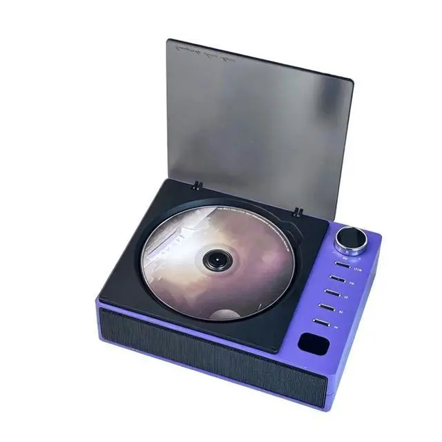 Alt view image 3 of 3 - CD Player Personal Desktop CD Player Speakers Bluetooth Rechargeable Small Compact Retro CD Players for Hotels