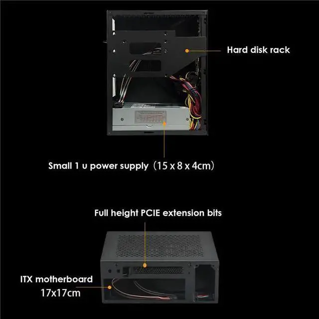 Main image of A09 HTPC Computer Case Mini ITX Gaming PC Chassis Desktop Chassis USB3.0 Computer Case Home Computer Case Silver